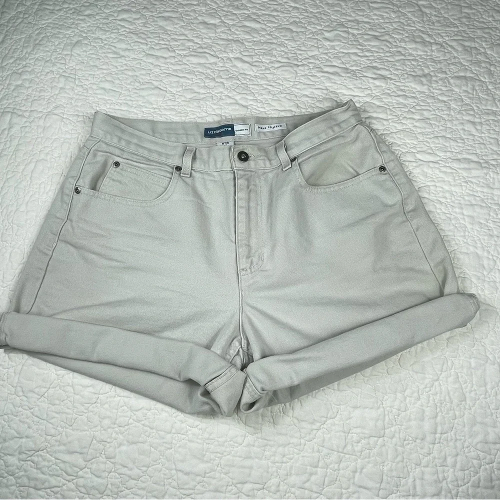 🔥Vintage Liz Claiborne Classic Fit Have To Have High Waist Denim Shorts 12